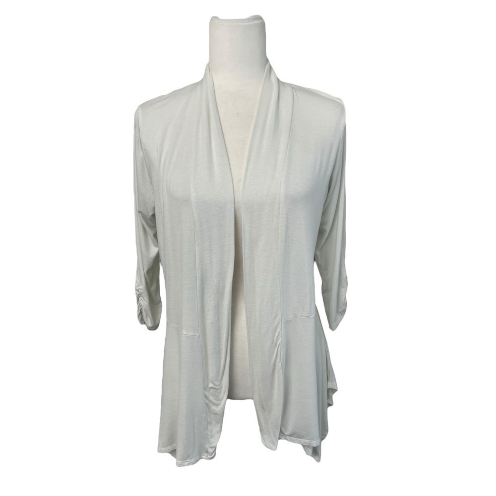 AB Studio Women's Off White Cardigan Sweater